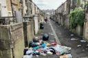 The rotting rubbish in the back alley behind Ribblesdale Street and Bar Street in the Bank Hall district of Burnley