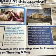 The Conservative leaflet listing the wrong date for the upcoming local elections
