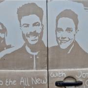 Artist paints Jordan North’s face on back of dirty van