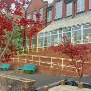 The private garden of Bangor Street Community Centre which will be accessible through the new day care centre