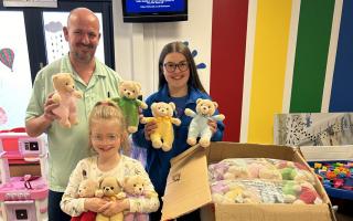 During a return visit to the hospital for treatment Willow showed staff the same teddy, as a new set were being unboxed for children.