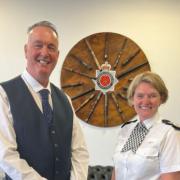 Police and crime commissioner Clive Grunshaw and chief constable Sacha Hatchett