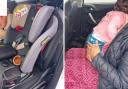 A driver was summoned to court due to a passenger carrying a child in her lap.