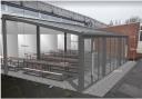 How the new canopied dining area at the Hyndburn Academy will look