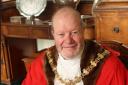 The new Mayor of Blackburn with Darwen Cllr Brian Taylor in his regalia