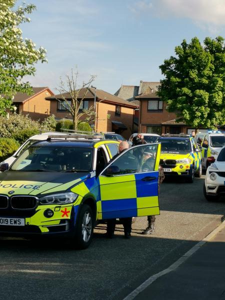 A man was apprehended on Tresco Close in Blackburn on Monday evening