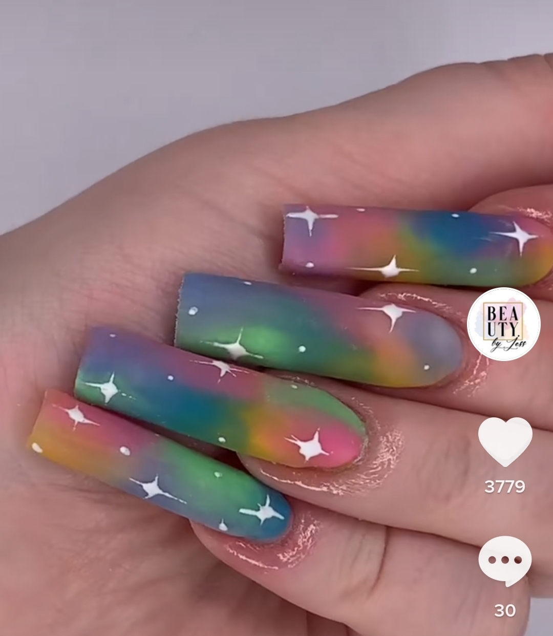 Colourful nails by Jess Swinburne.