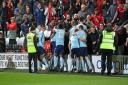 Accrington Stanley celebrate their win on penalties. Picture: KIPAX