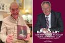 Former Burnley FC chairman Barry Kilby with his book ‘Starting From Scratch – Burnley Football Club, Business and Prostate Cancer’.