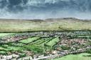 A visualisation of how Huncoat Garden Village could look