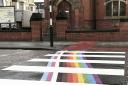 The crossing in Blackpool, which has been defaced just a day after being installed