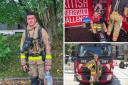 Miles Dronby, from Clitheroe fire station, will be taking on the London Marathon in full fire kit
