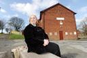 EXASPERATED: Rev Anne Morris at St Oswald’s Church Hall, Knuzden, where the thief struck