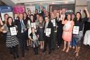 TOP OF THE CLASS: The winners celebrate at the Lancashire Telegraph Schools Awards 2015 at Stanley House, Mellor