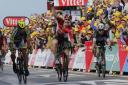 RIDING: Andre Greipel. pictured here winning a stage at the Tour de France, will ride the Tour of Britain