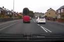 IDIOTIC: The driver attempts to overtake on a bend