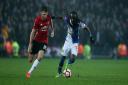 IMPRESSIVE: Blackburn Rovers’ Marvin Emnes holds off a challenge from Manchester United’s Michael Carrick