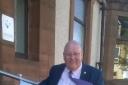 Cllr Andy Doig outside the McKillop Institute on Polling Day