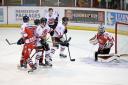 Match action from Blackburn Hawks' home defeat to Solihull Barons on Sunday