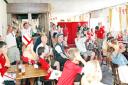 WHICH WAY TO LOOK: The bar at Lowerhouse during the England v Germany game