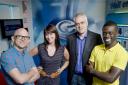 GADGET INSPECTORS: The Gadget Show presenters Jason Bradbury, Suzi Perry, Jon Bentley and Ortis Deley