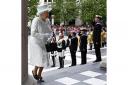 The Queen arrives at St Paul's Cathedral for this morning's celebration service