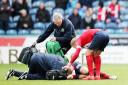 Rudy Gestede was injured at Huddersfield Town