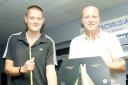 John Kershaw (left) and Darren Cregg (right) both made it successfully through into the third round of the Golden Cue’s small table section. Lamb star Kershaw beat John Moorhead from the Miners 2-0. while Cregg beat his St Andrew’s team-mate Chris Cat