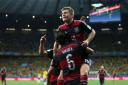 Germany's Toni Kroos celebrates scoring his side's fourth goal of the game