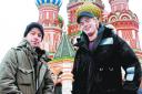 FROM RUSSIA WITH LOVE: Jake in Red Square with his camera operator