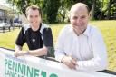 in training: Coun Jason Gledhill and Council Leader Tony Swain will take part in the Pennine Lancashire 1ok run in July
