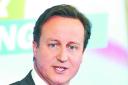 LEADER: David Cameron campaigning in Rossendale
