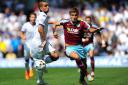 ACTION: Burnley’s Jelle Vossen vies for possession with Leeds United’s Giuseppe Bellusci earlier this season