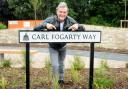 Carl Fogarty officially opens Carl Fogarty Way in Blackburn.