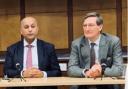 Sajjad Karim and Dominic Grieve at the Conservative Conference event
