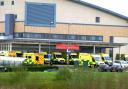 Ambulances outside Royal Blackburn Hospital