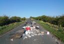 Belthorn Road had to be closed due to the fly-tipping
