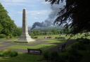 The fire can be seen from Great Harwood Memorial Park
