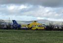 An air ambulance has landed in Hapton. Photo Credit: Lancashire Telegraph