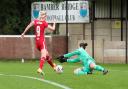 Alex Brooks makes one of a string of fine saves during Rovers Ladies' draw with Liverpool