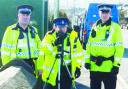 From left: PC Pete Law, PCSO Nick Stratton and PC Paddon
