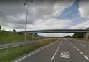 One lane at junction 6 of the M65 was closed while crews tackled the blaze