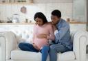 A Generic Photo of pregnant woman about to go into labour supported by partner. See PA Feature TOPICAL Health Rapid Birth. Picture credit should read: Alamy/PA. WARNING: This picture must only be used to accompany PA Feature TOPICAL Health Rapid Birth...