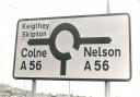 Road sign in Nelson in 1988