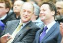 CAMPAIGN TRAIL: Liberal Democrat leader Nick Clegg with party candidate Gordon Birtwistle