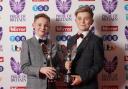 Freddie and Hughie with their Pride of Britain trophies