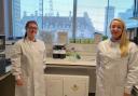 Biomedical Scientist Krystal Rawstron, originally from Bacup, and her colleague Clinical Scientist Freya Hassall.