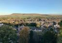 Clitheroe and Pendle Hill seen from Clitheroe Castle
