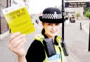 BOOKED! PC Gail Westwood shows how unruly youths will be given a warning