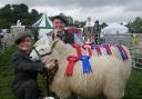 Brogan Barker and dad, Chris, with the winning ewe and lamb and the Hodder Valley Show in 2018. Picture: Rachael Dudziak